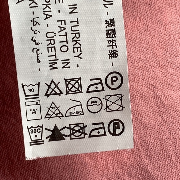 NWT. Zara Pink Asymmetric Draped Midi Dress. Size L. - Picture 14 of 14